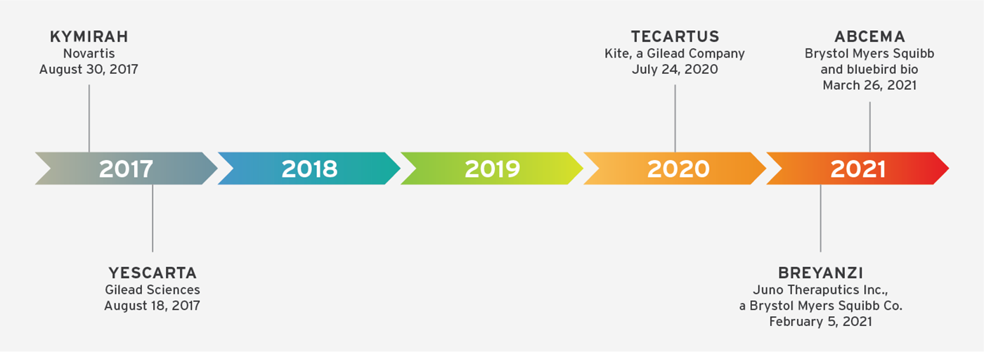 Adoptive Cell Therapies FDA approval timeline